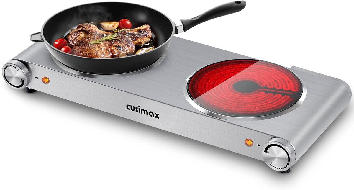Silver Stainless Steel Single Burner Electric Hot Plate P87450
