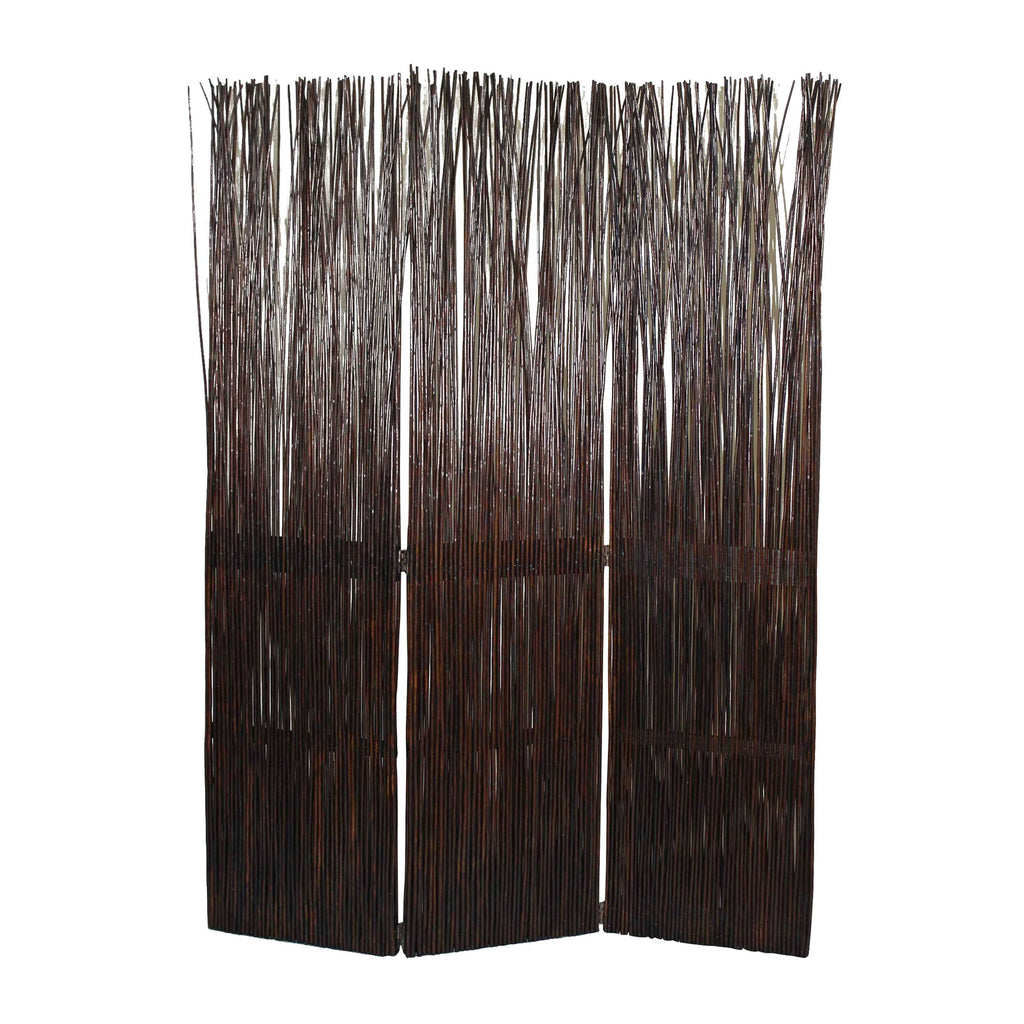 Brown Wooden 3 Panel Room Divider X96693
