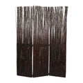 Brown Wooden 3 Panel Room Divider X96693