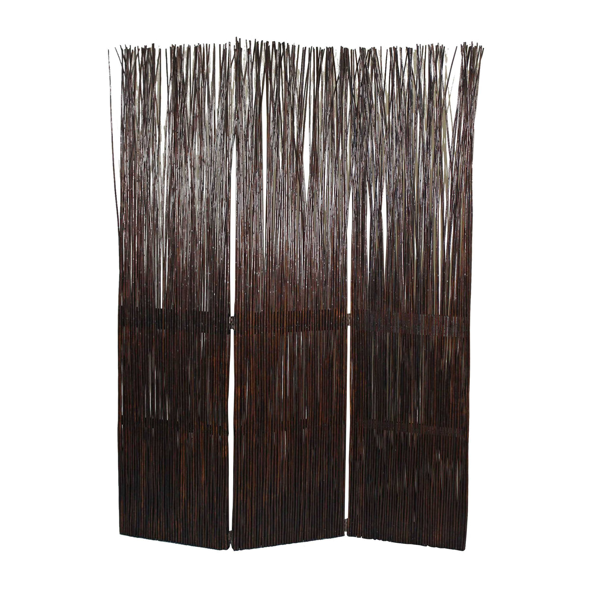 Brown Wooden 3 Panel Room Divider X96693