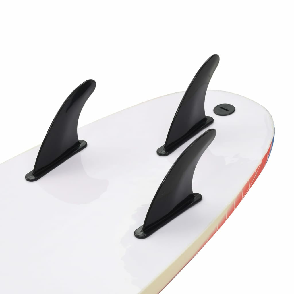 Surfboard with Leash and Plastic Fins Z1684