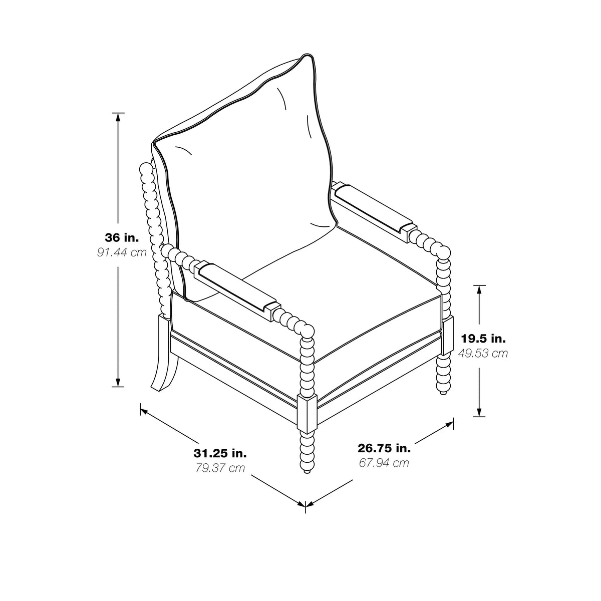 Linen Arm Chair J1948