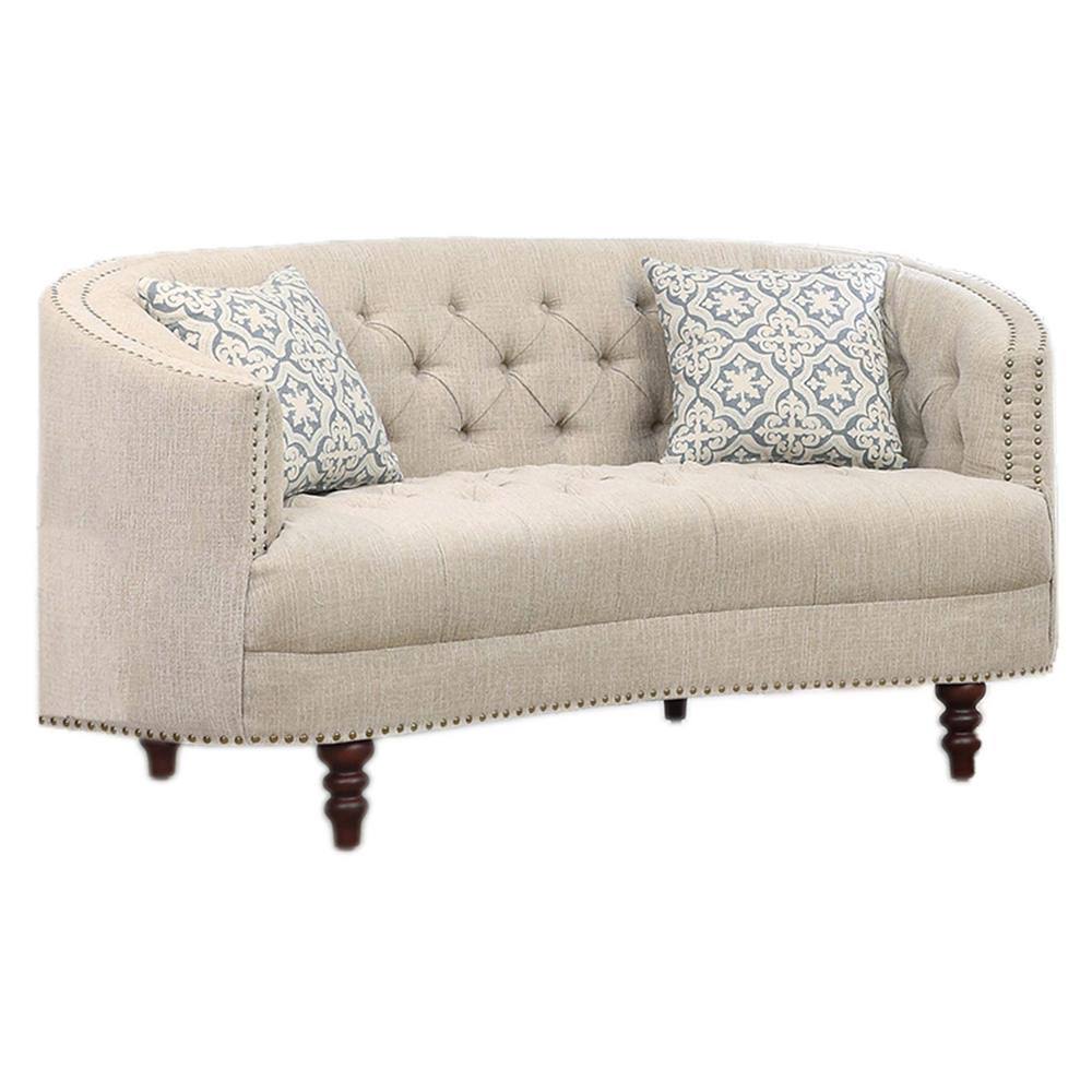 Beige Linen Loveseat R822