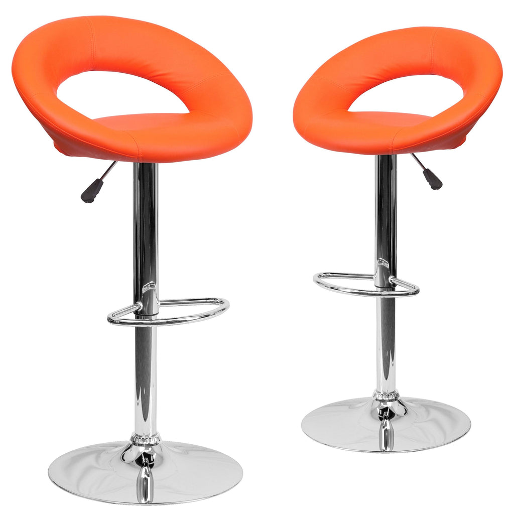 2 Pack Vinyl Adjustable Height Barstool Q2634