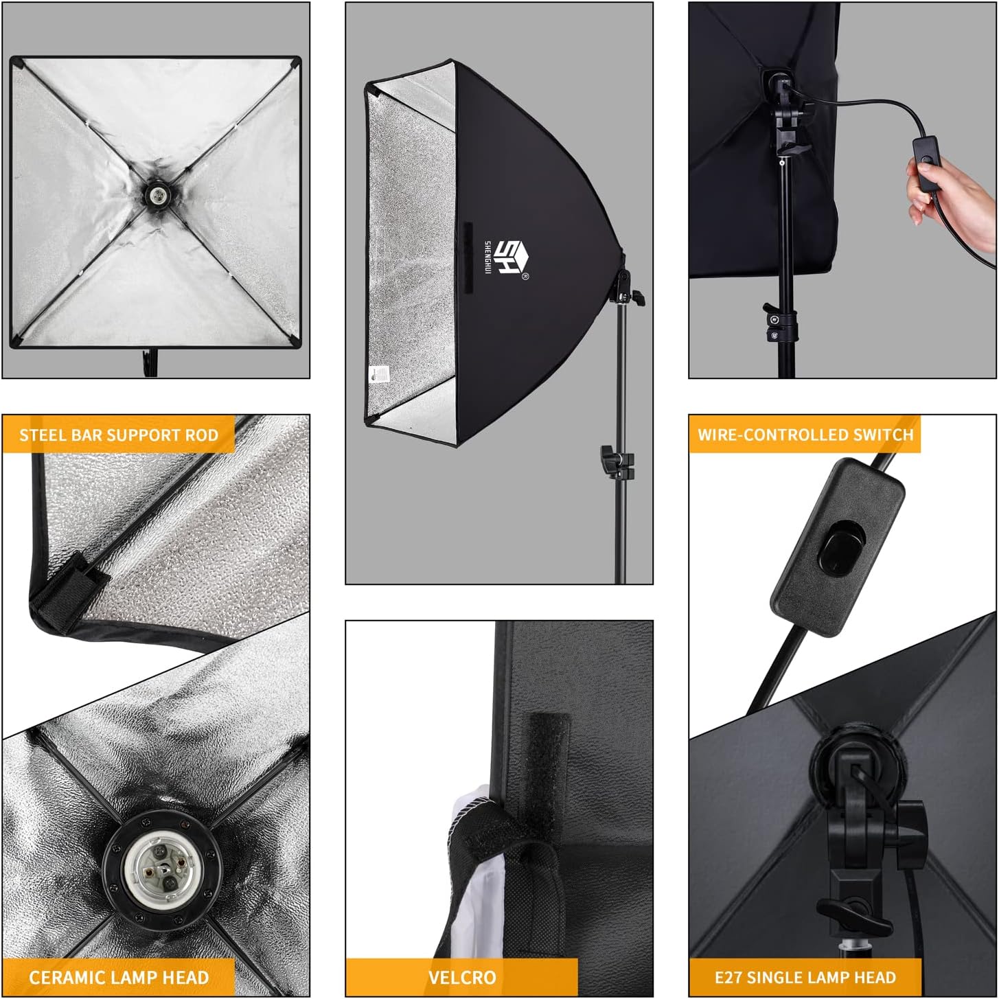 Photo Studio Lighting Kit Set with Softbox and Light Stand P779822