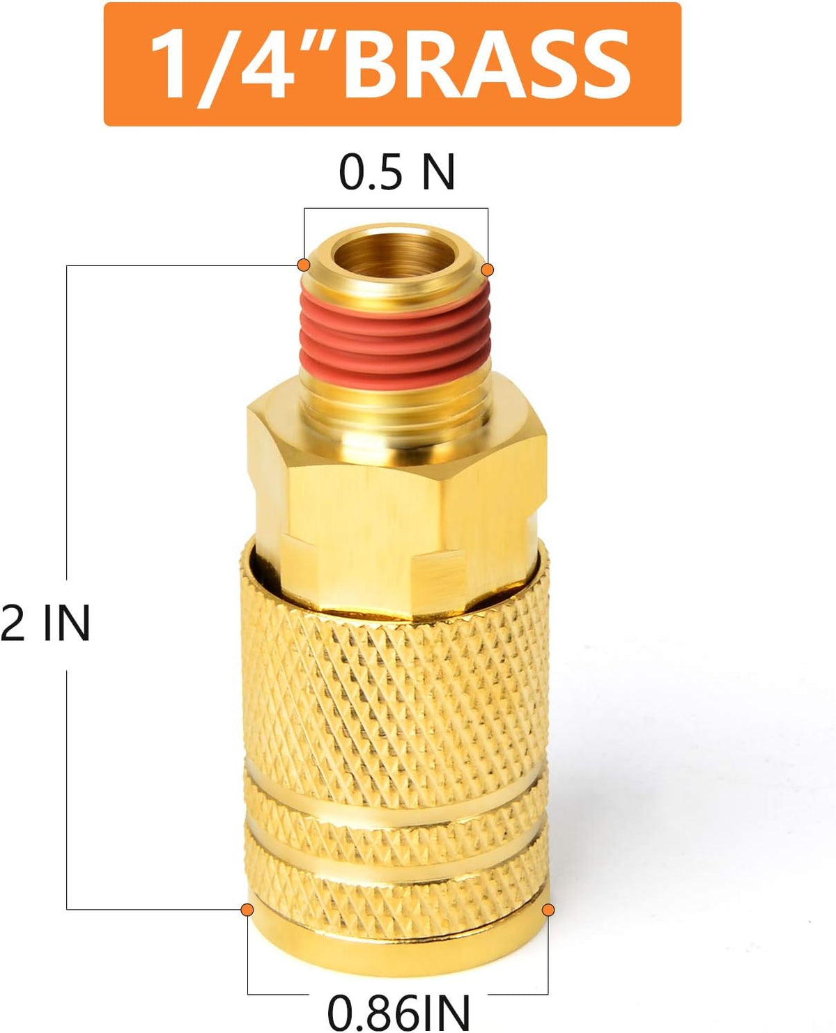 12PCS 1/4-Inch Brass Quick Connect Air Coupler C73949