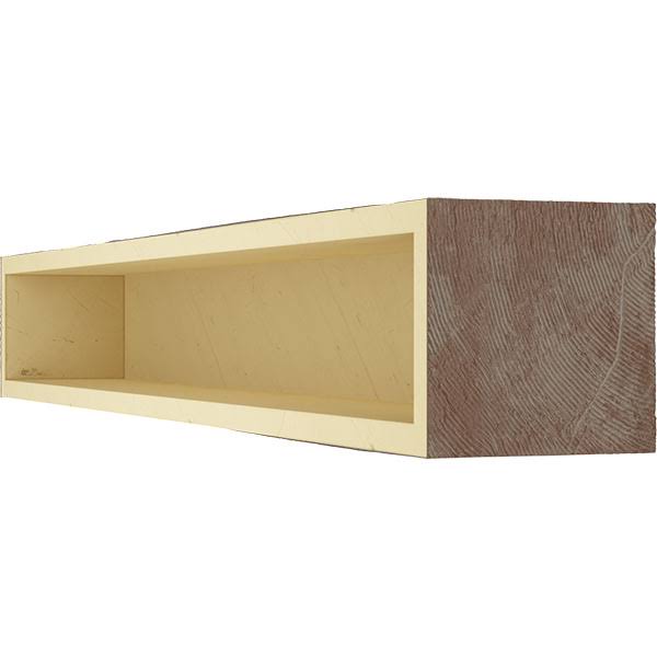 Hand Hewn Faux Wood Fireplace Mantel, Aged Pecan T9700