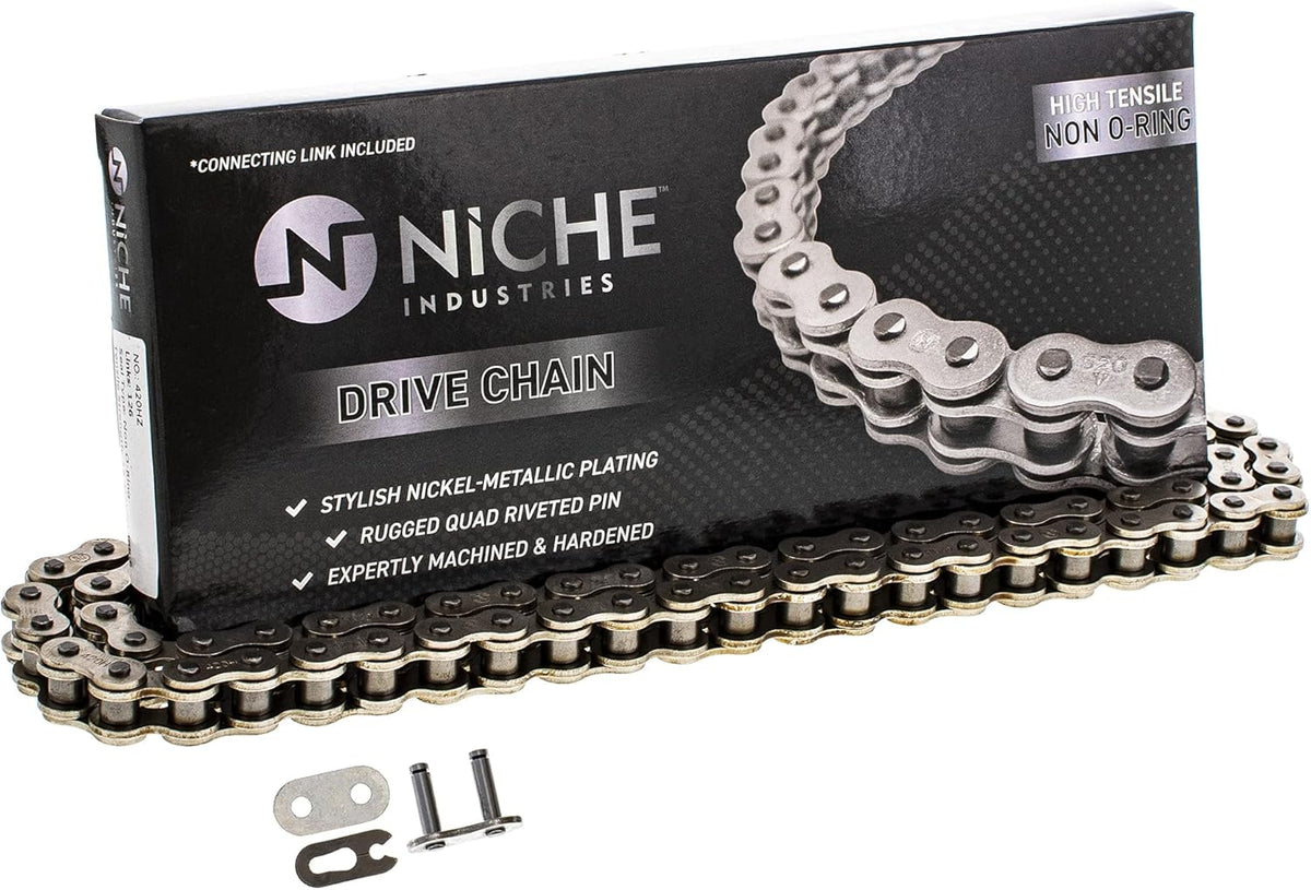 Drive Sprocket Chain Combo Front 15 Rear 32 Tooth 420HZ Standard 84 Links Pack of 2 A841