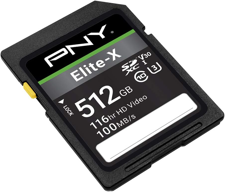 512GB Elite-X Class 10 U3 V30 SDXC Flash Memory Card E9611
