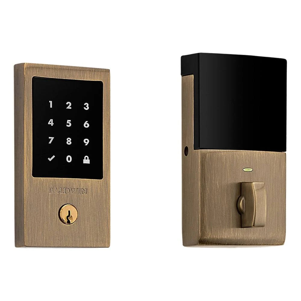 Satin Brass and Black Electronic Deadbolt K96951