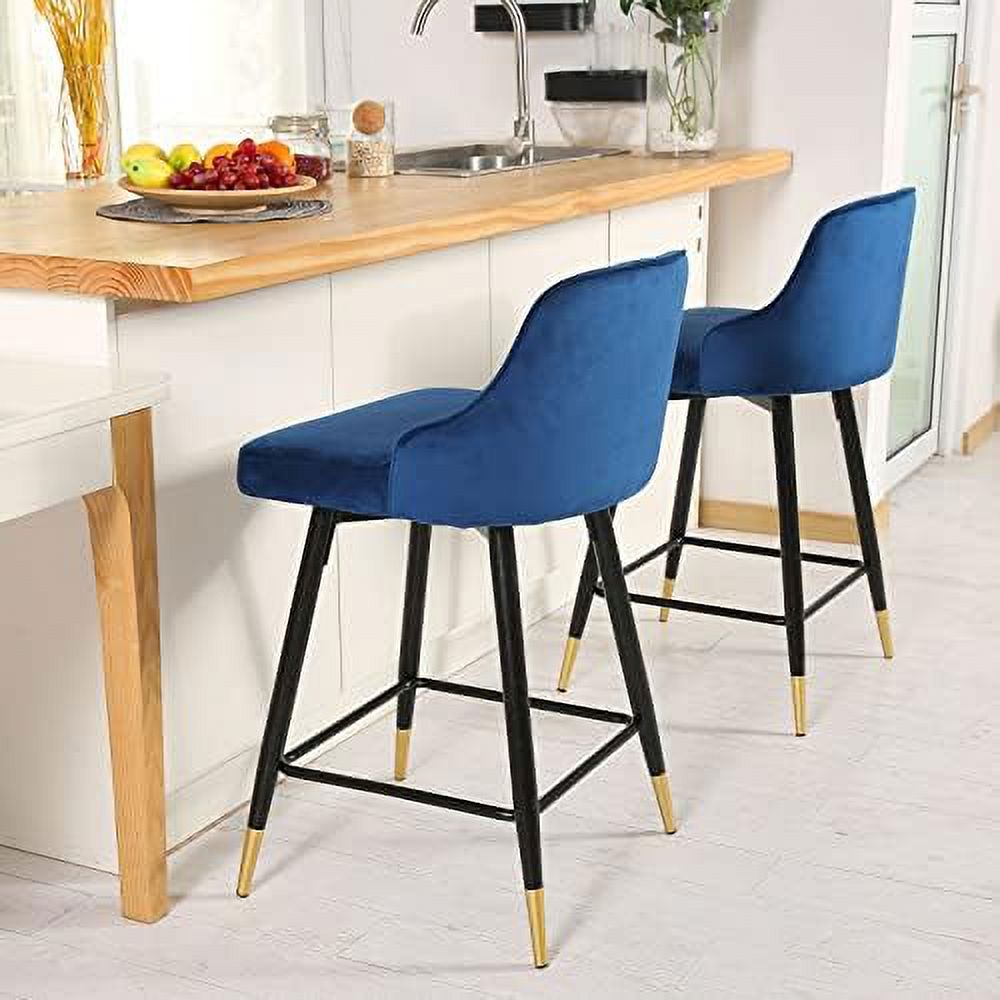 Gray Velvet Swivel Counter Height Stools Set of 2 Q16963