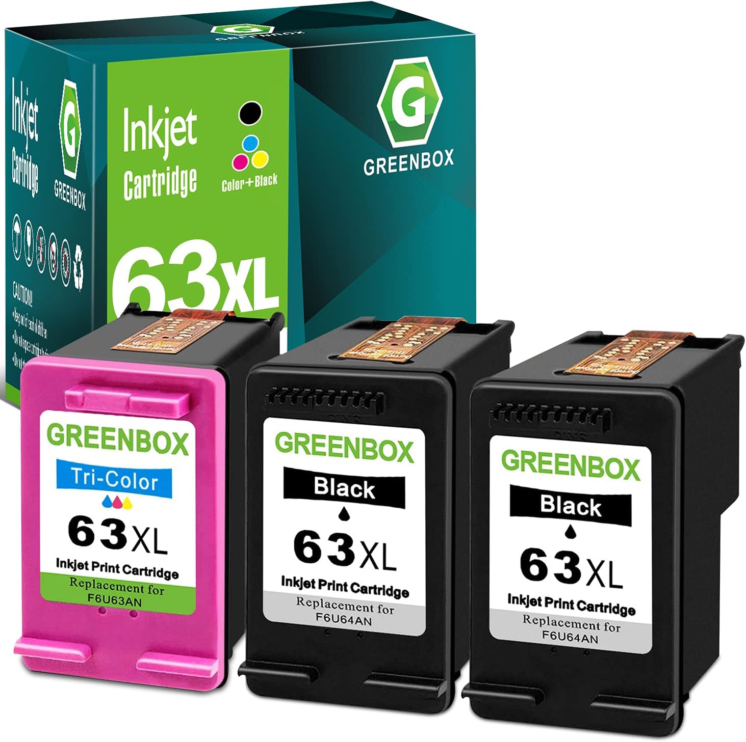 Remanufactured Ink Cartridge Pack of 2 (2 Black 1 Tri-Color) W839605
