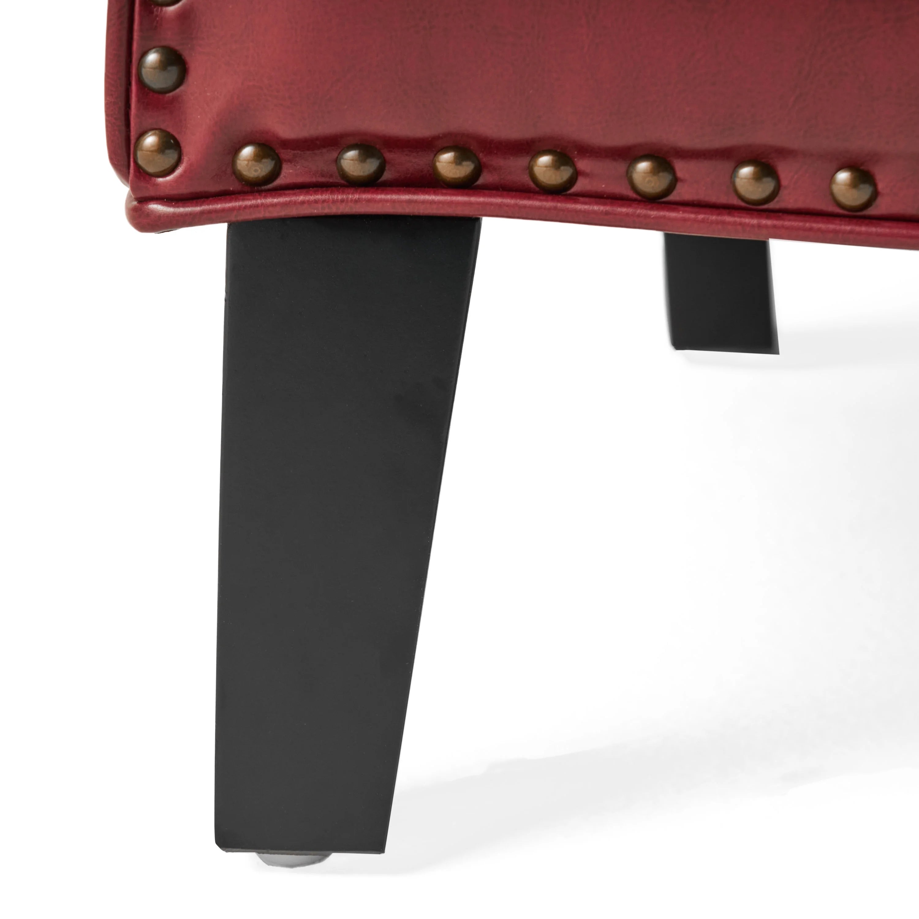 Bonded Leather Club Accent Chair, Oxblood Red V522912