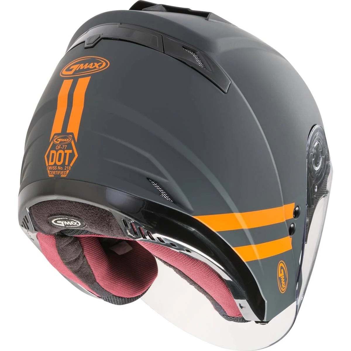 Matte Black/Pink Open-Face Helmet Y5239