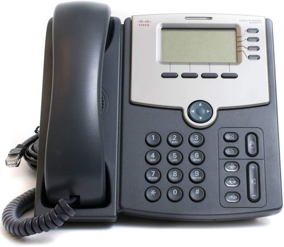 4-Line IP Phone with 2-Port Switch, PoE and LCD Display, Silver, Grey (Renewed) Pack of 2 N778