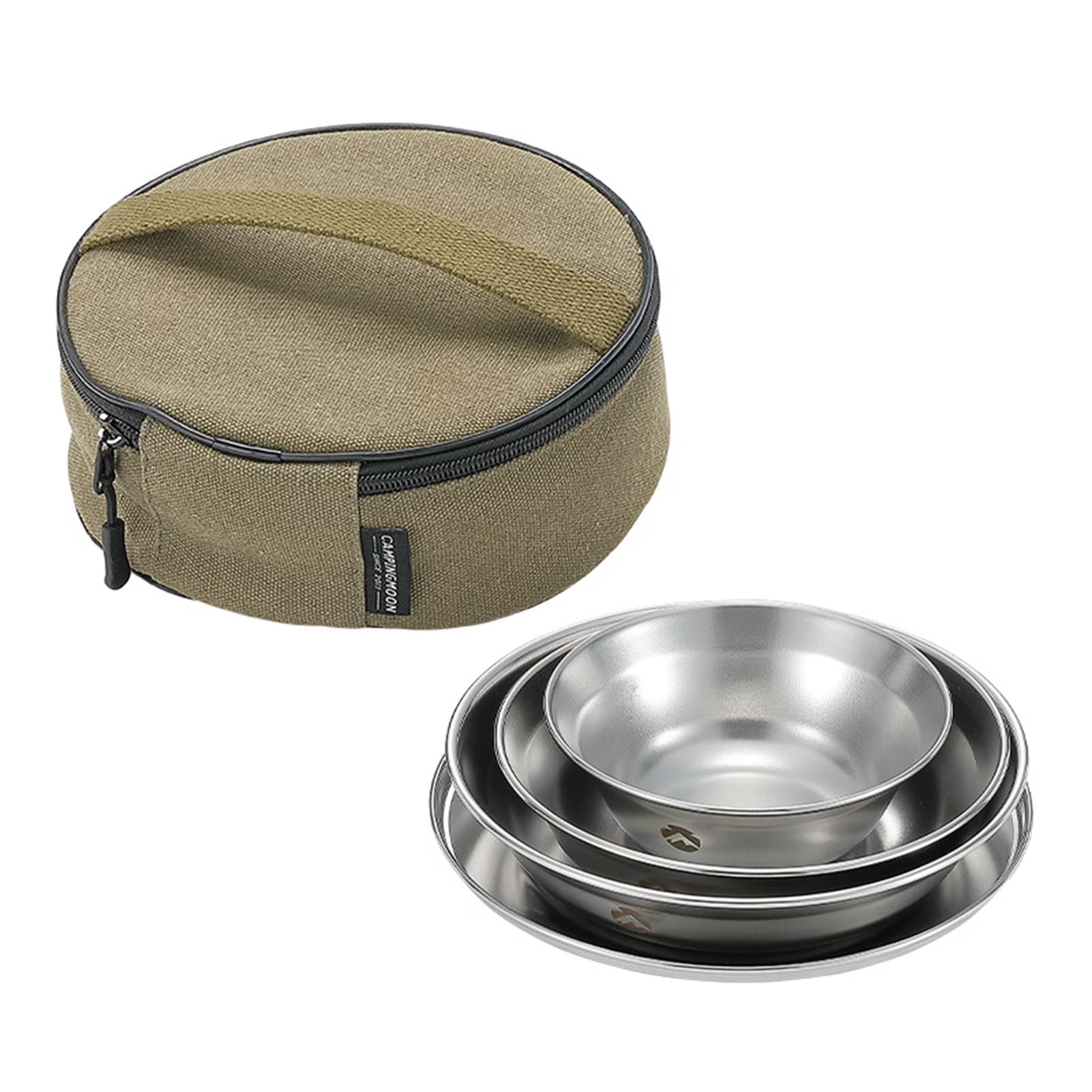 Stainless Steel Plates and Bowls Set A51534