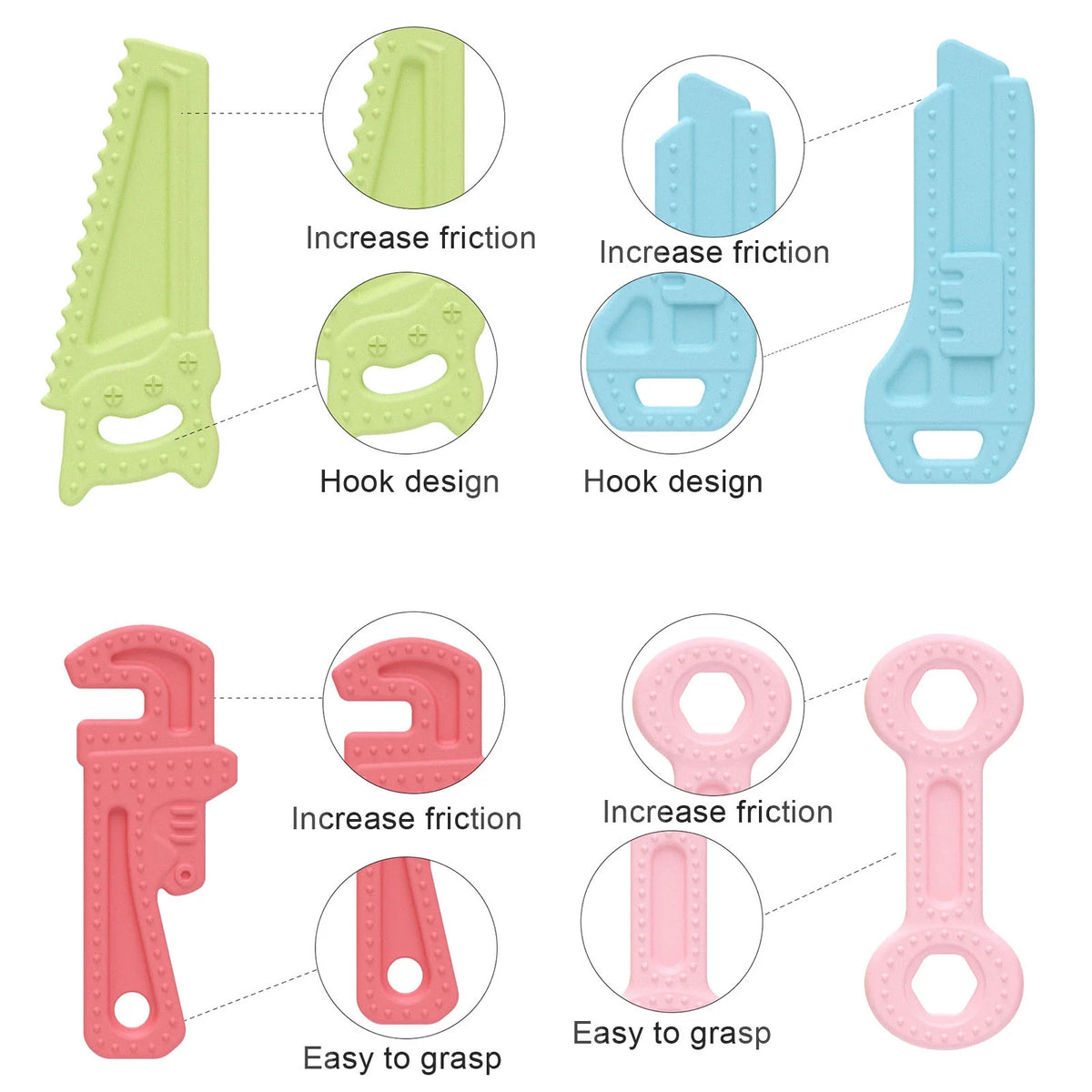 Teething Toys BPA-Free Silicone 4 Toys T3098