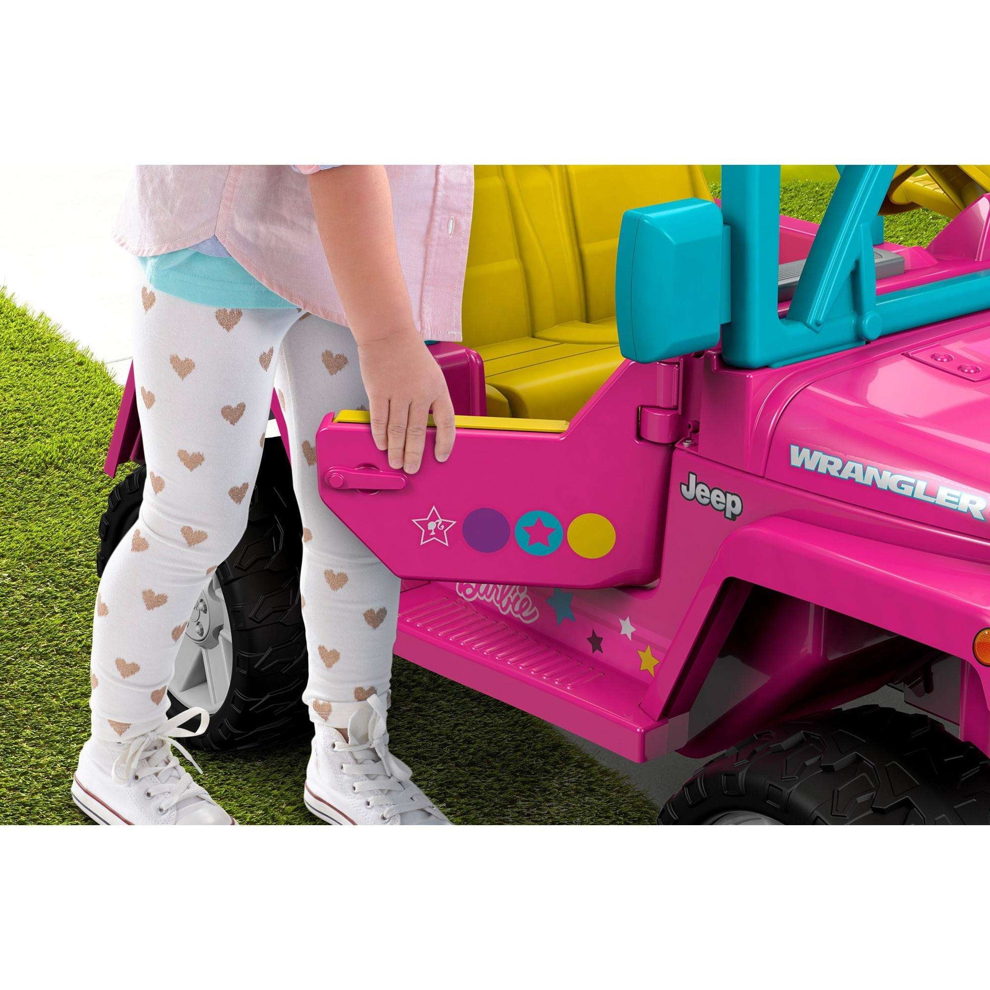 Barbie Jeep Wrangler with Music and Power Lock Brakes B12750