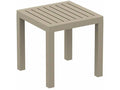 Taupe Square Resin Patio Side Table C284