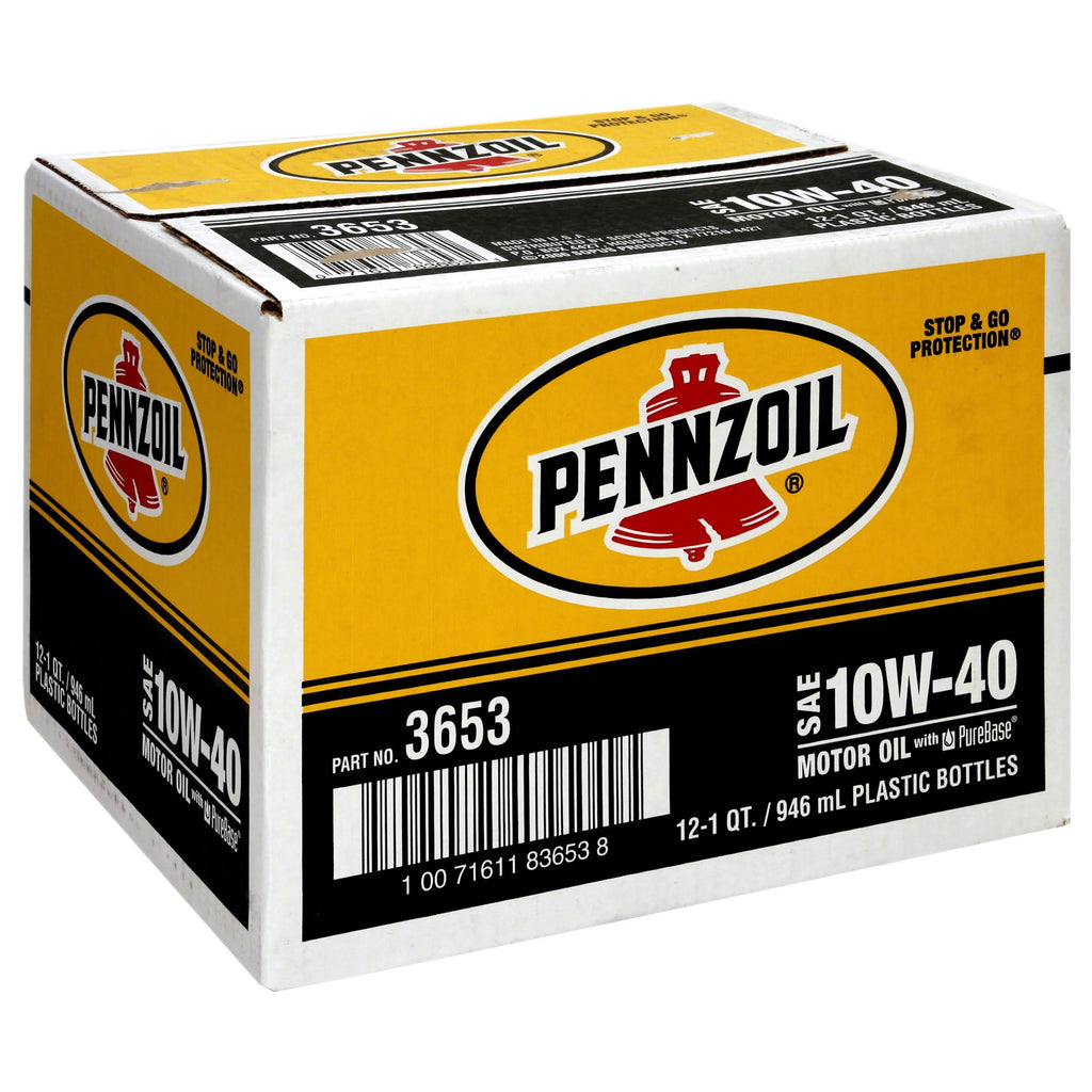 SAE 10W-40 Motor Oil, 12 pack, 1 qt bottles C177650