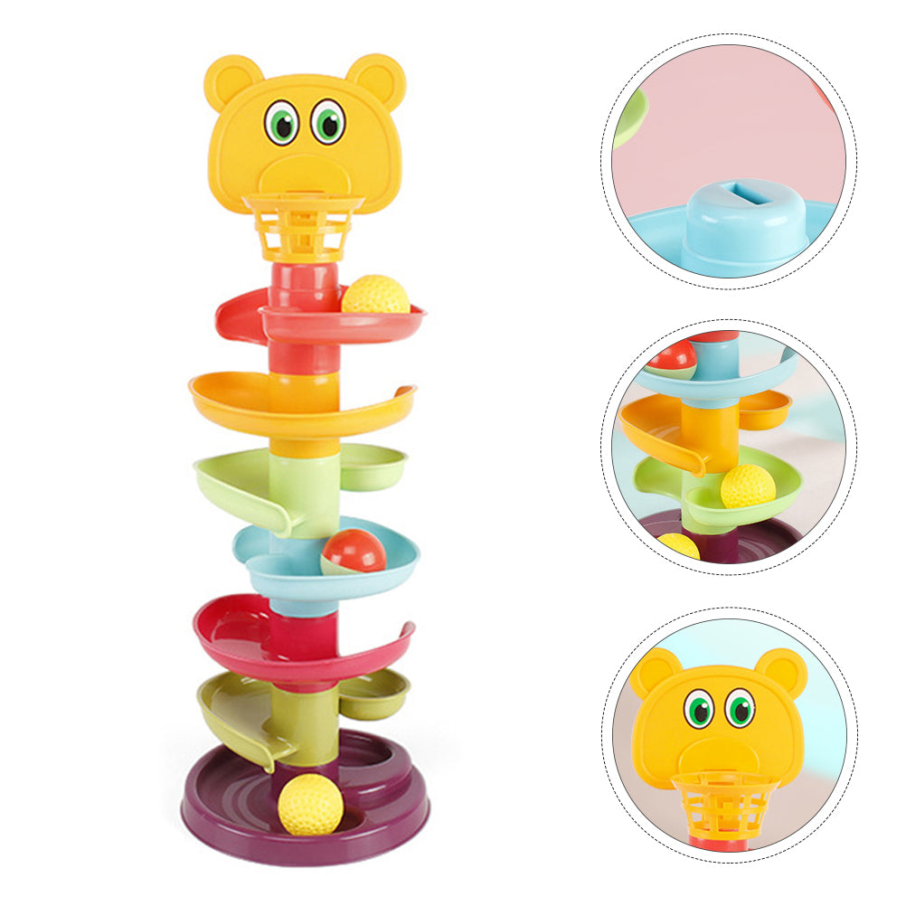 Kid Track Sliding Ball Tower Toy Stacking Toy with 3 Balls A614