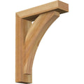 Thorton Block Rough Sawn Bracket with Offset Brace, Western Red Cedar T6324