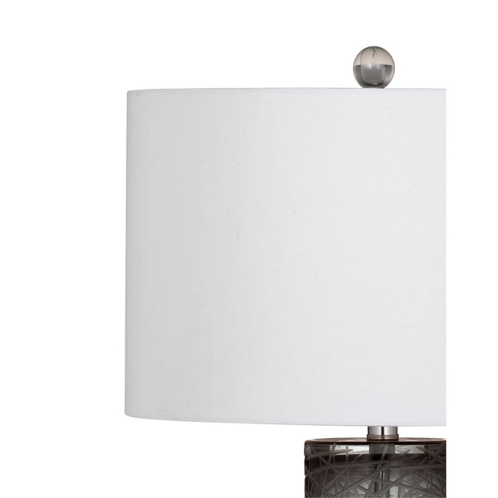 Gray and Clear Glass Table Lamp H7725