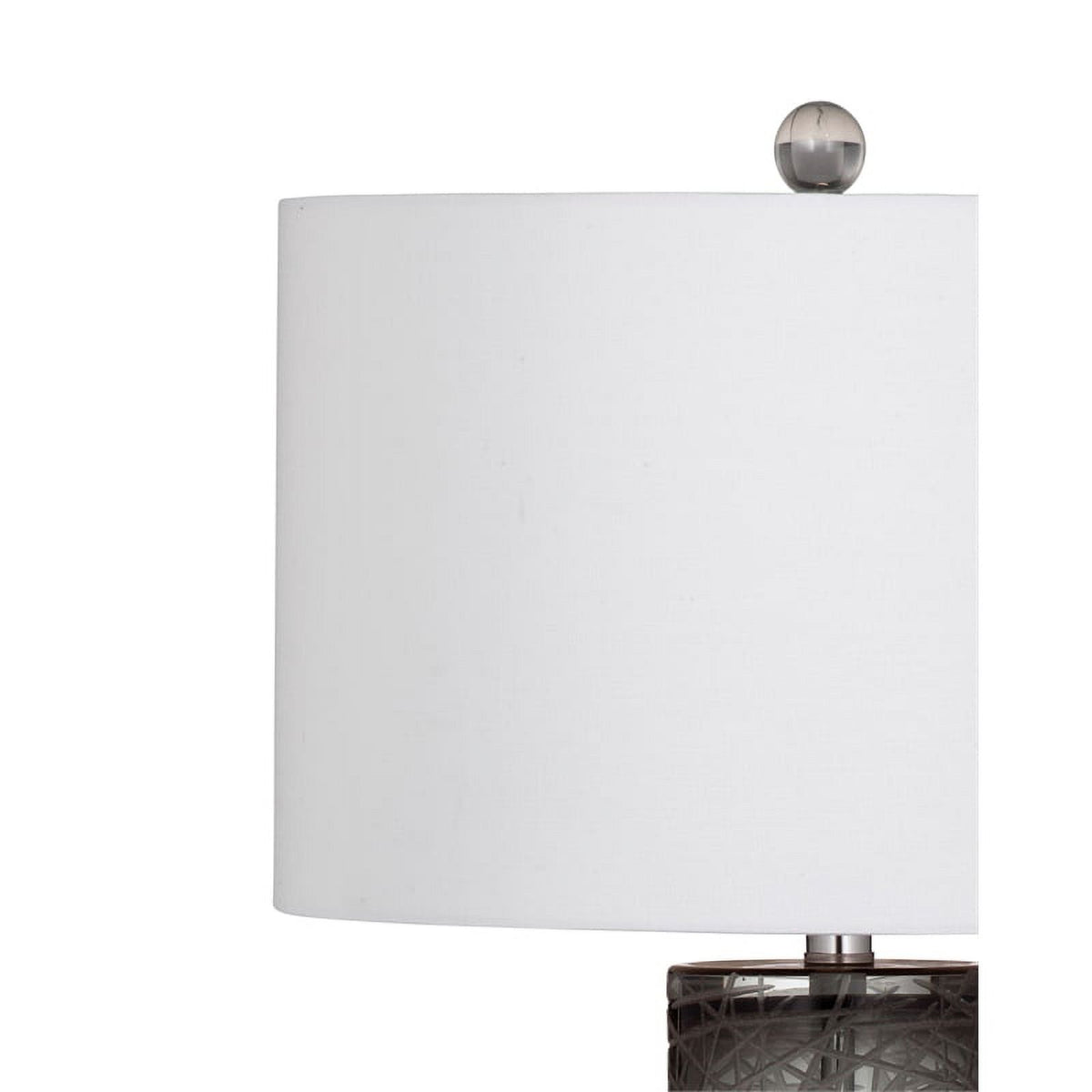Gray and Clear Glass Table Lamp H7725