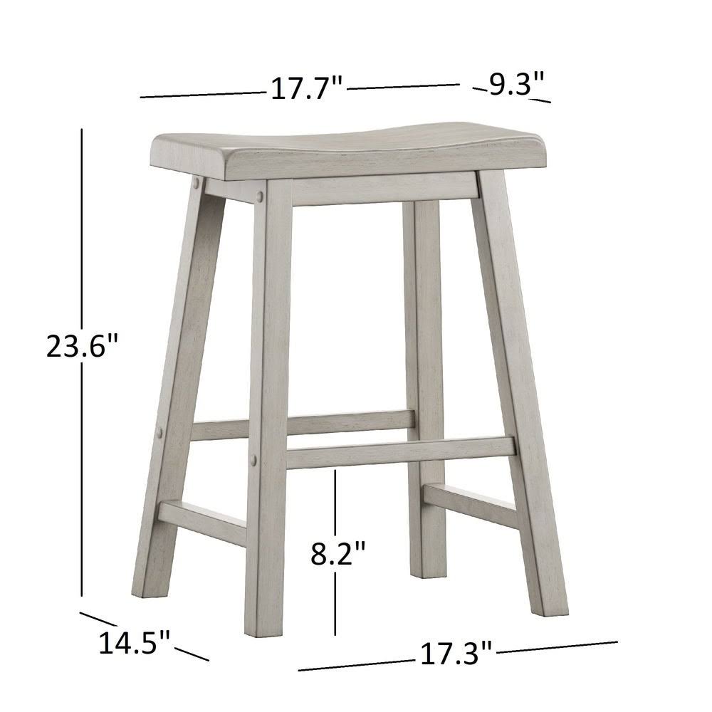 Berry Red Saddle Seat Counter Height Backless Stools Set of 2 W5585