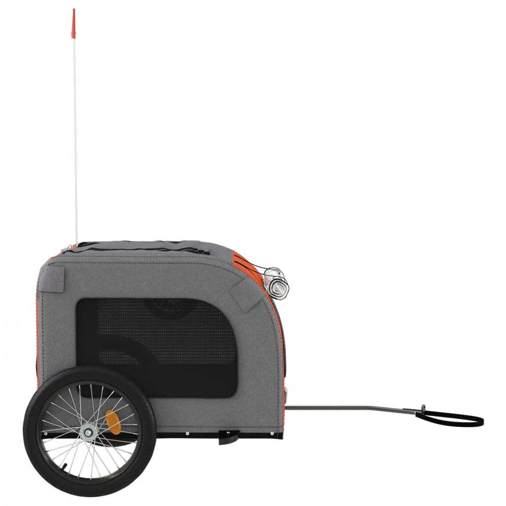 Red and Gray Bike Trailer Oxford Fabric Iron O580