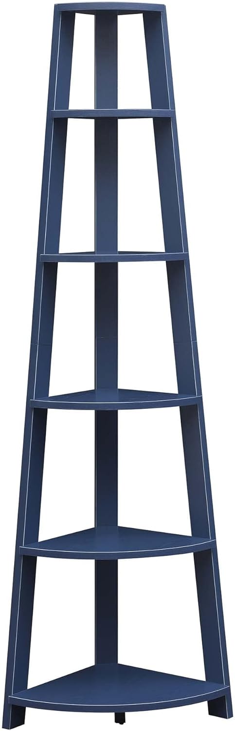 5 Tier Corner Bookcase, Black E847