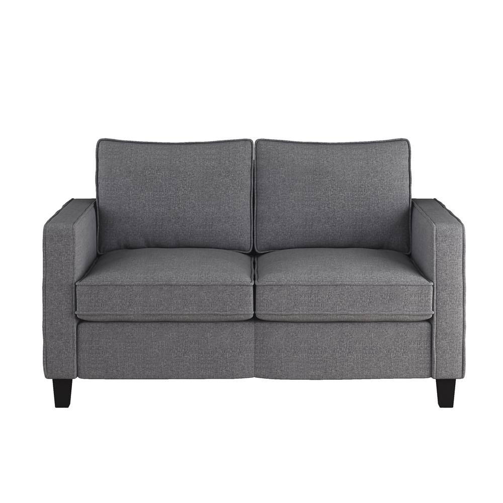 Gray Fabric Loveseat Sofa S752