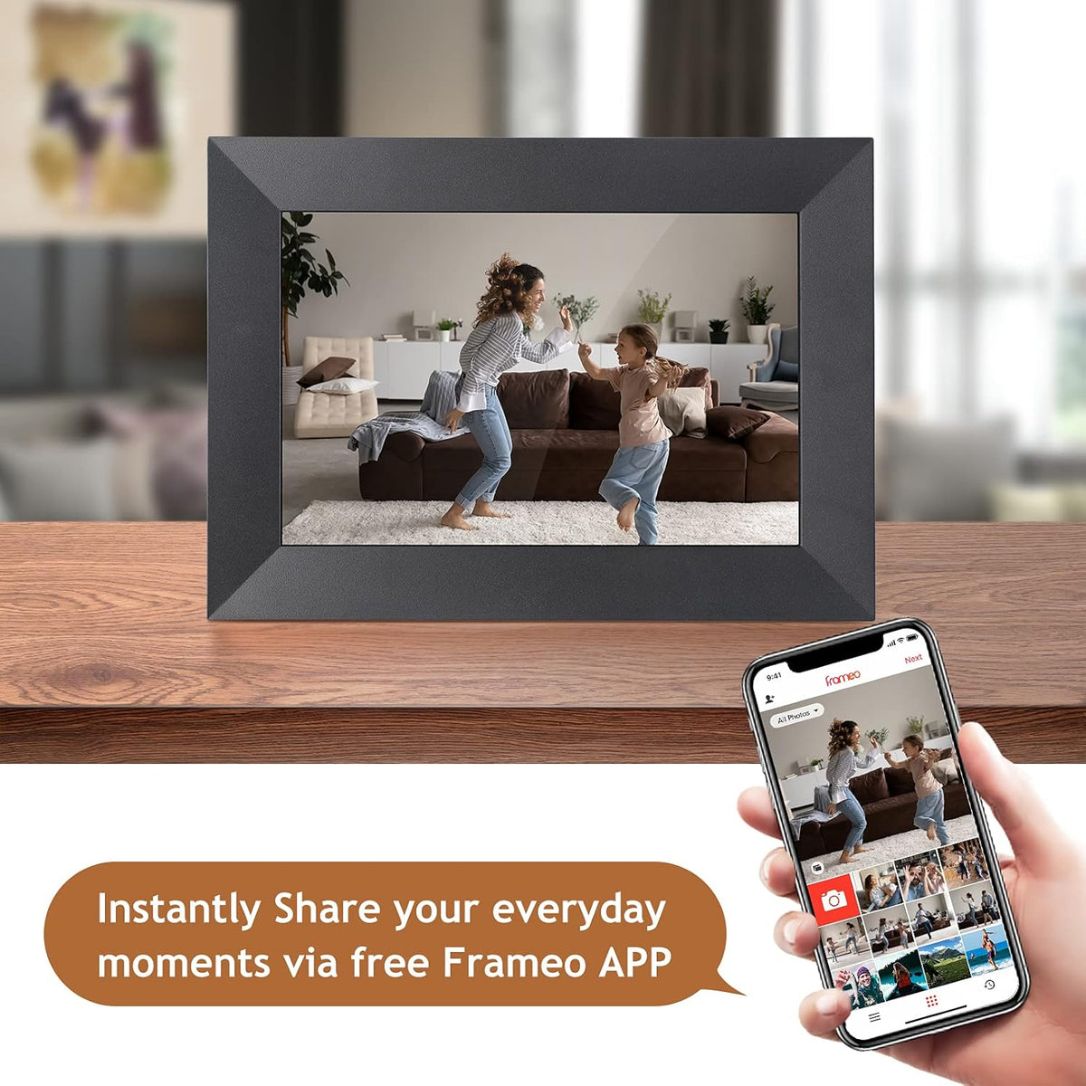9Inch Digital Photo Frame with 1024 x 768 HD IPS Display J241