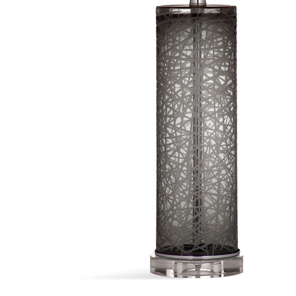 Gray and Clear Glass Table Lamp H7725