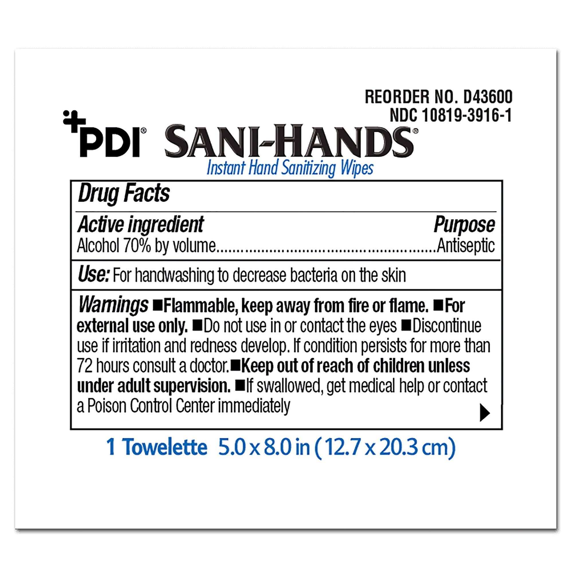 Sani-Hands ALC Hand Wipes K24954