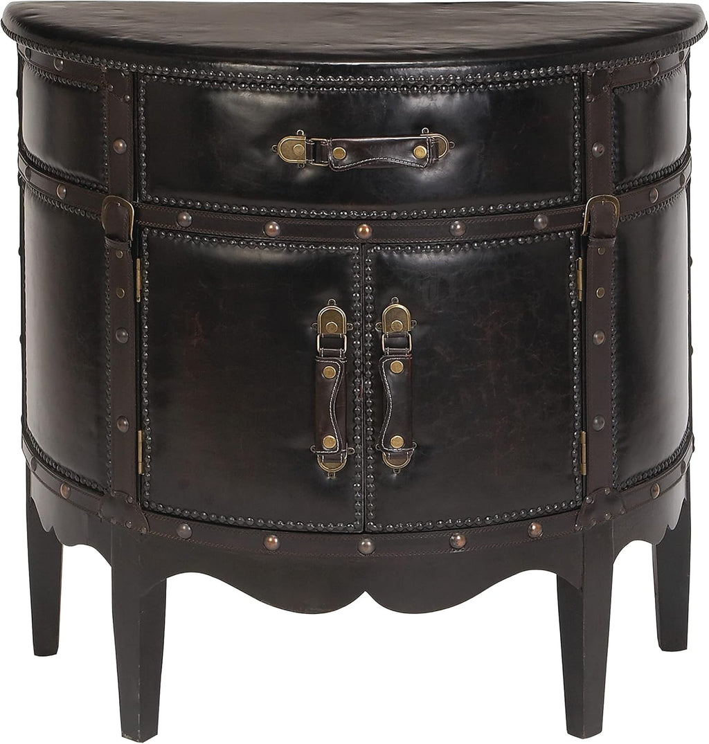 Wood Leather Cabinet H8370