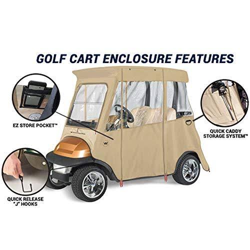 Jet Black 2 Passenger Golf Cart Enclosure J602