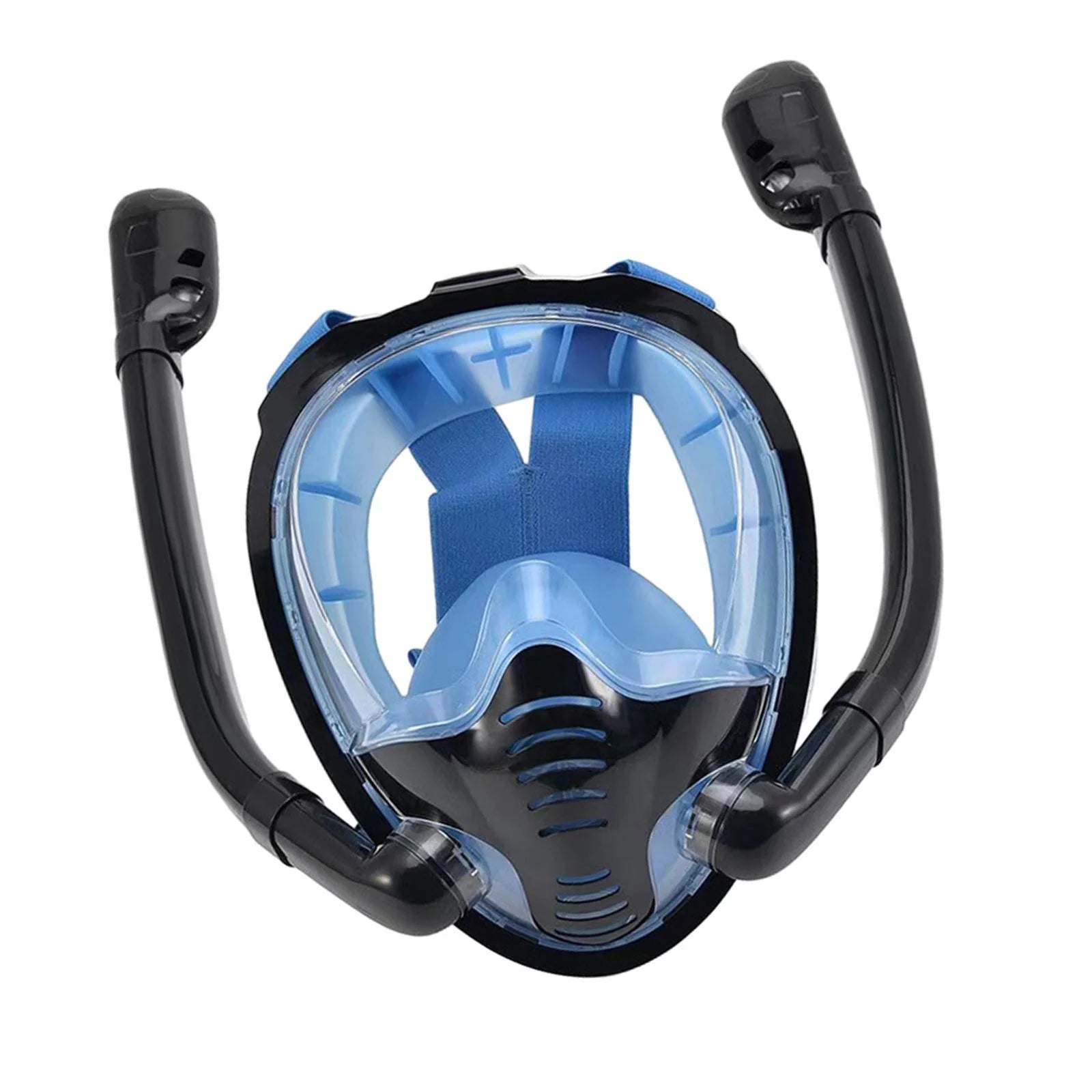 Blue Double Tube Snorkeling Goggles with Camera Mount L996680