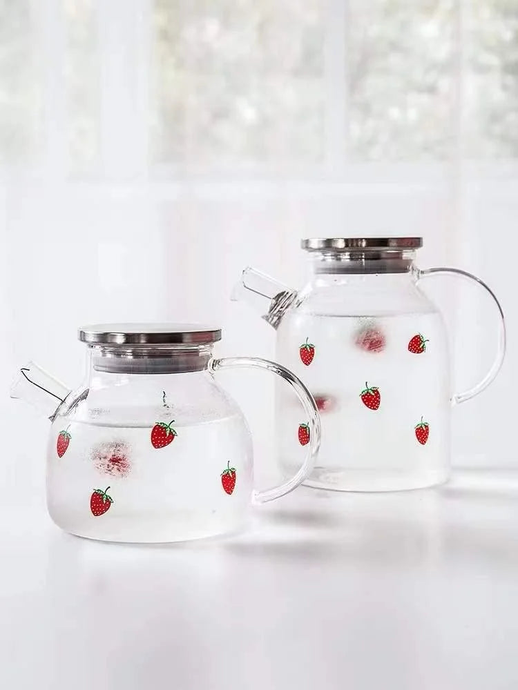 Glass Tea Kettle Glass Teapot Glass Pitcher (1.6L) J424854