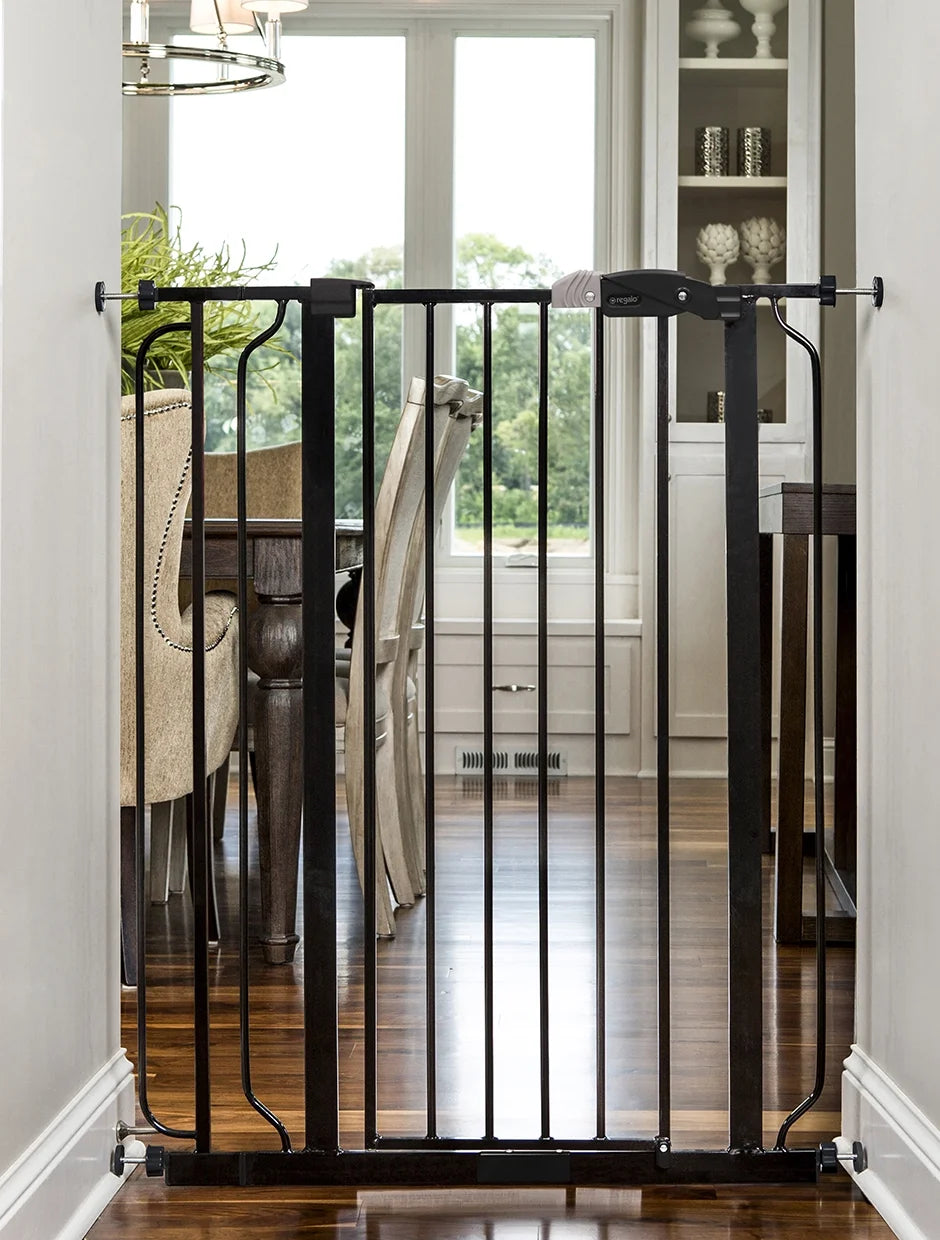 Black Extra Tall Walk Thru Baby Safety Gate F979875