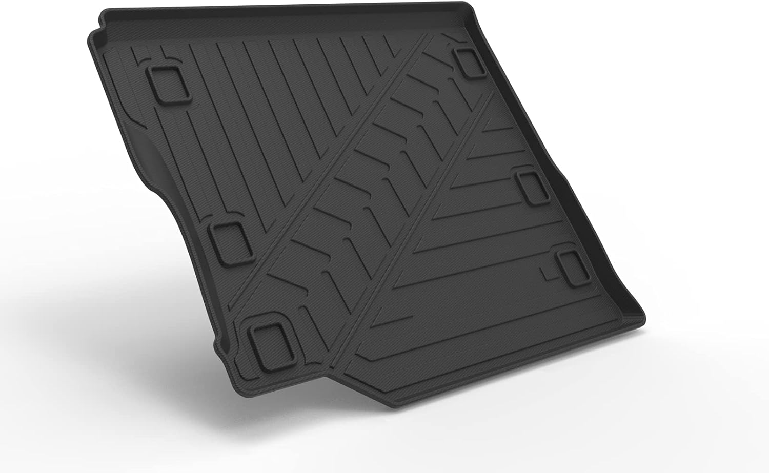 Black Custom Fit Cargo Mat Trunk Liner for Jeep Wrangler JL Unlimited 4-Door, Pack of 2 F253