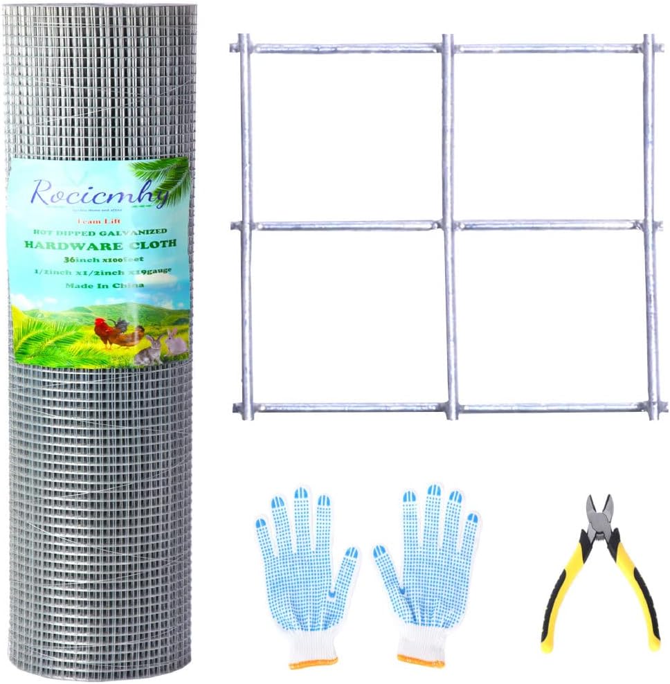 36x50 1/2 In 19Ga Hot Dipped Galvanized Welded Wire Mesh Roll Pack of 2 Q4224