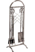 Chimney Satin Nickel 5 Piece Fireset - 30.75 inch T1310