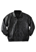 Embossed Leather Bomber Jacket Q38586