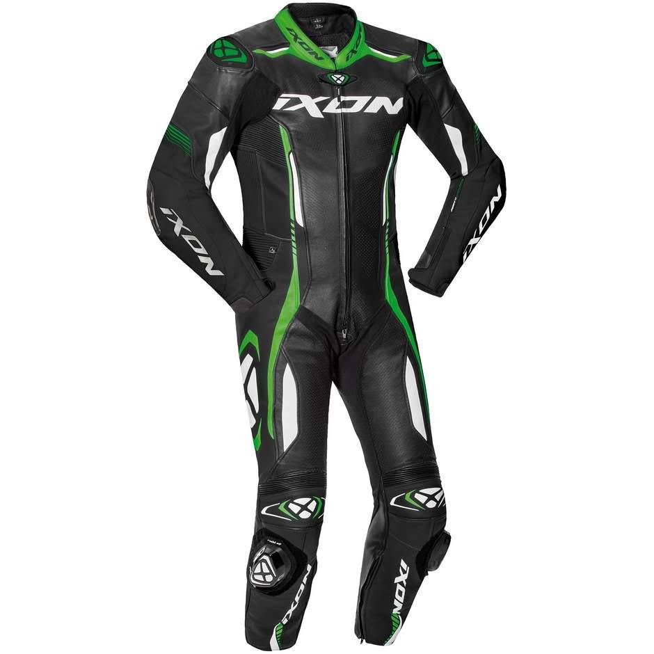 Black White Green Leather Suit Size L B838