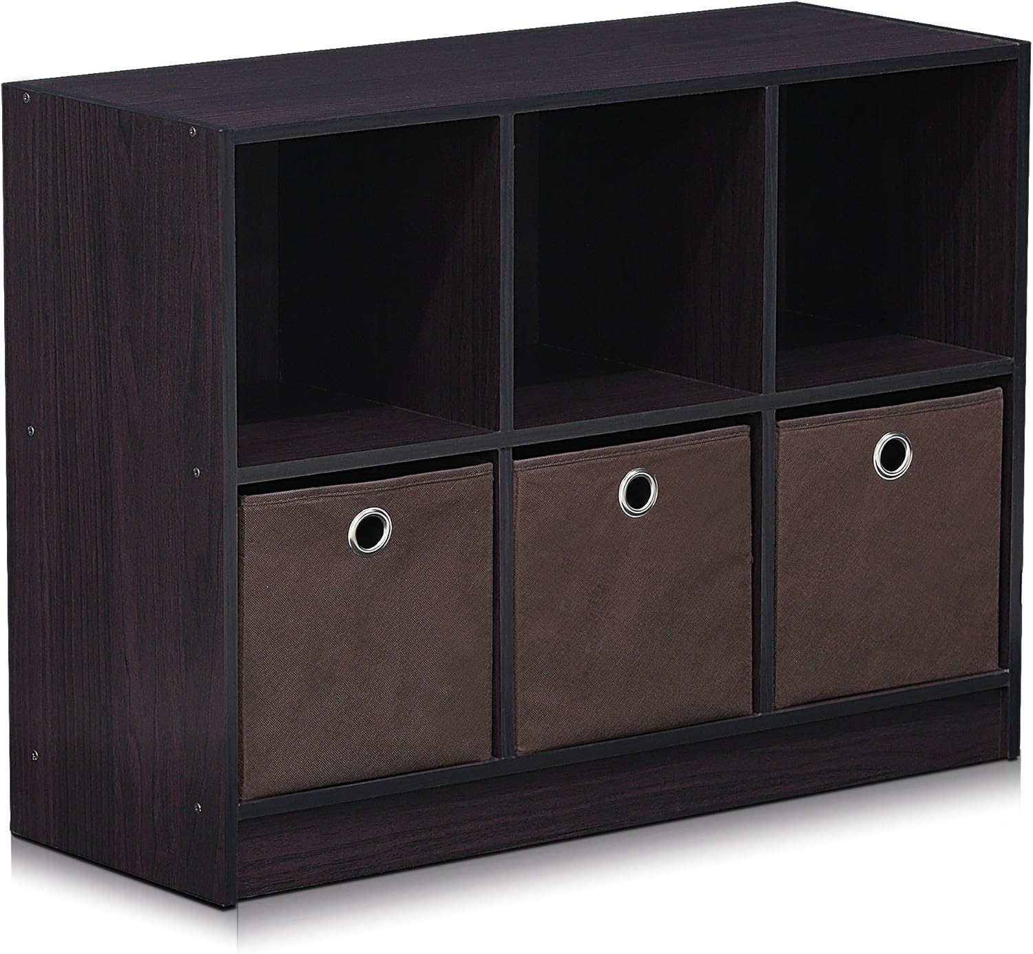 White/Black 3x2 Bookcase Storage L8397