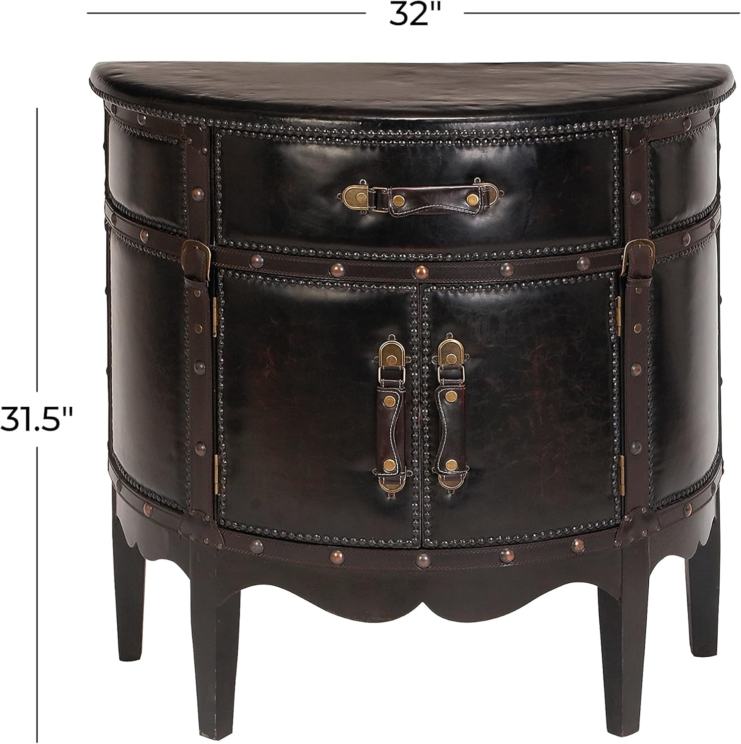 Wood Leather Cabinet H8370