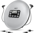 Silver Rechargeable Portable CD Player with Bluetooth V6173