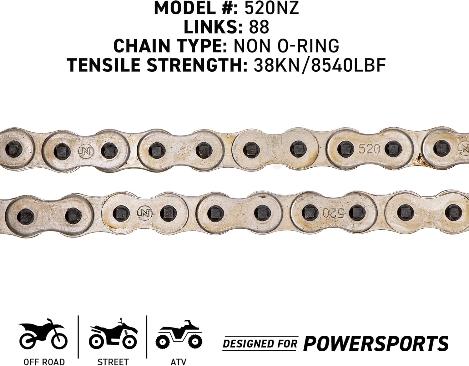 Drive Sprocket Chain Combo Front 12 Rear 42 Tooth 520NZ Standard 88 Links Pack of 2 P496