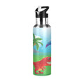 Red Stainless Steel Water Bottle with Straw Lid 20 OZ W587